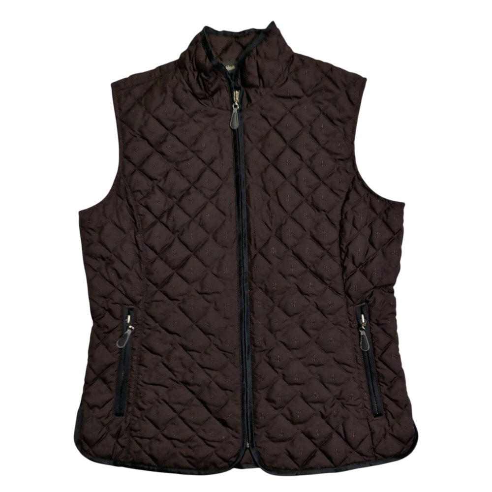 Eddie Bauer Goose Down Vest Women's Size M Quilted Brown Outdoor Gorp Gorpcore